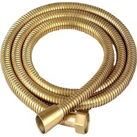 (Tuyau doré) Nouveau pommeau de douche Golden en acier inoxydable 304 haute pression et économie d'eau, grand débit, ensemble d'accessoires de salle de bain (1/5)