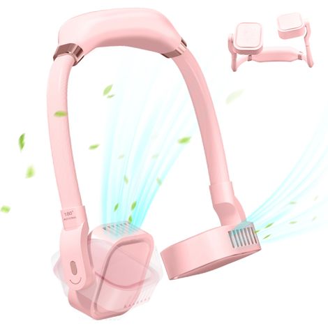 Ventilateur Cou Sans Pales – 360° – 180° Orientable – 3 Vitesses – Sport/Bureau – Confortable (1/5)