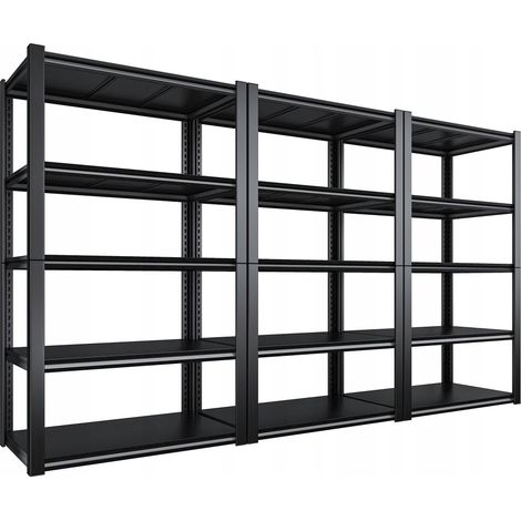 Étagère Métallique - Noire - 200 X 300 X 50 Cm - Robuste - Étagère De Garage (1/5)