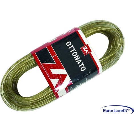 Cavetto stendibiancheria acciaio plastificato trasparente - ø mm.4x mt.10 - PZ 5 (1/4)