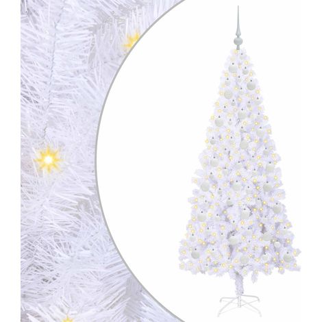 Artificial Christmas Tree with Stand White 180 cm PVC and Steel vidaXL
