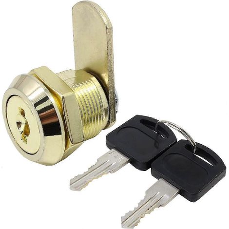 Serrure de sécurité pour boîte aux lettres, tiroir ou armoire, en acier inoxydable, à came, avec clés identiques, 16 mm (1/5)