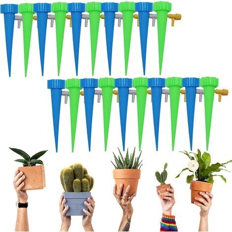Irrigation Goutte à Goutte Kit, 20pcs Irrigation Goutte à Goutte Bouteille,Dispositif d'arrosage Automatique Réglable,Arrosage Automatique Plante Interieur Extérieur Réglable (1/5)