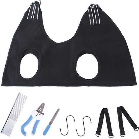 Hamac de toilettage pour chien Luxora Pet avec coupe-ongles, lime à ongles, peigne, hamac respirant, sac de contention, écharpe de toilettage pour chien F—ls (1/5)