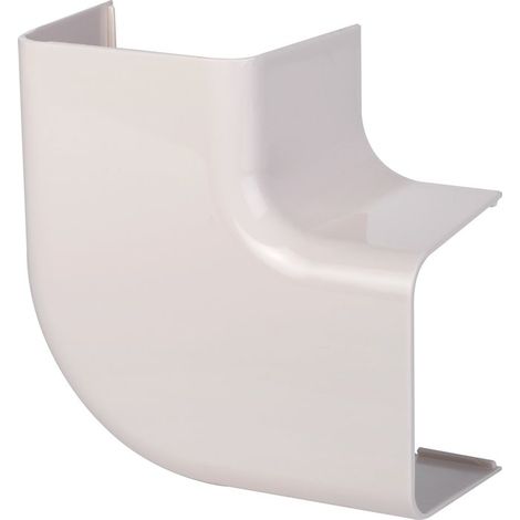 Plombservice – Coude plat 90 degrés pour gaine électrique ICTA – Plastique rigide – Température maximale de fonctionnement 90°C – Blanc crème RAL 9001 (1/2)