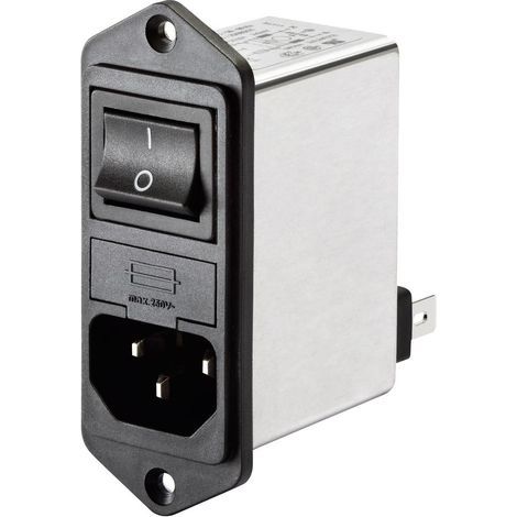 Filtre d'alimentation Schaffner FN 284-4-06 avec interrupteur, avec connecteur femelle pour appareil 250 V/AC 4 A 1 mH (1/2)