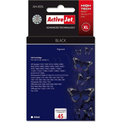 Activejet AH-45N Supreme - Reemplazo de tinta HP 45, negro, 44 ml (1/2)