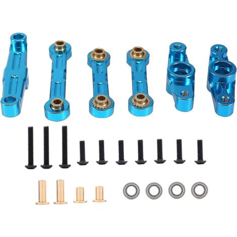 Un ensemble de biellette de direction à rotule en alliage d'aluminium compatible avec la voiture télécommandée TT02-02-02D 1/10. (1/5)