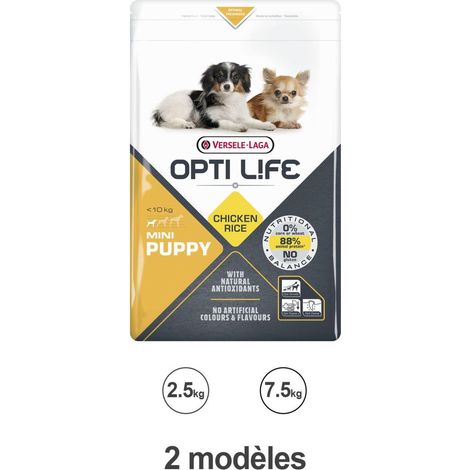 Croquettes Opti Life chiot mini Poulet : 2.5kg (1/4)