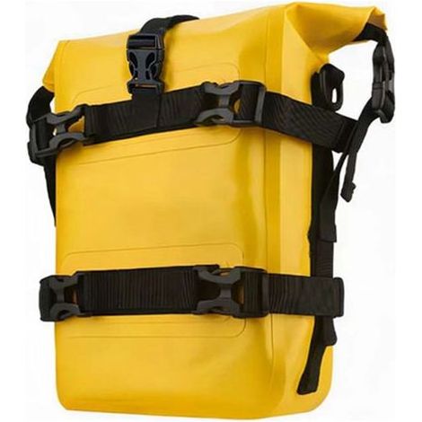 Sac de cadre pare-chocs moto entièrement étanche 8L, utilisable en sac à épaule ou bandoulière (1/5)
