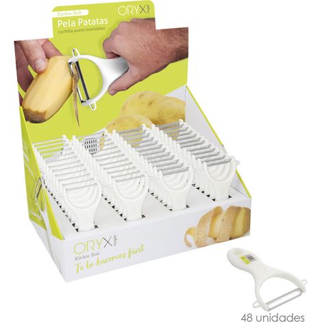 pelapatatas con mango plastico cuchilla acero inoxidable 7,8 x 13 (alt.) cm. (1/2)