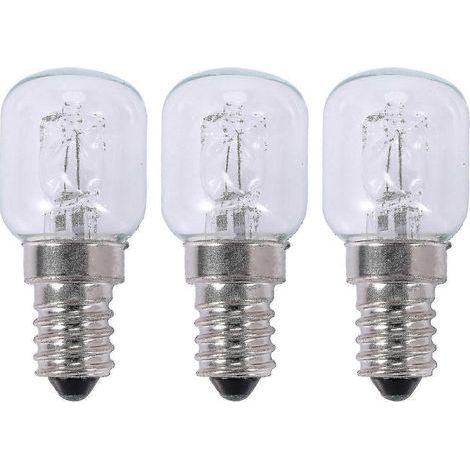 3 ampoules halogènes E14 haute température 500, 25 W, pour four à bulles, 250 V, quartz.