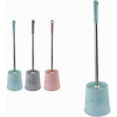 Cleafe - Portascopino Rotondo Decorato Colorato Per Bagno Wc Toilette Con Scopino 59137 - (1/3)