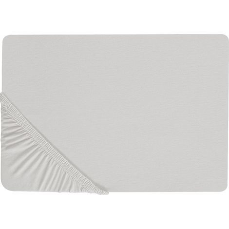 Spannbettlaken JANBU Baumwolle 140 x 200 cm Hellgrau