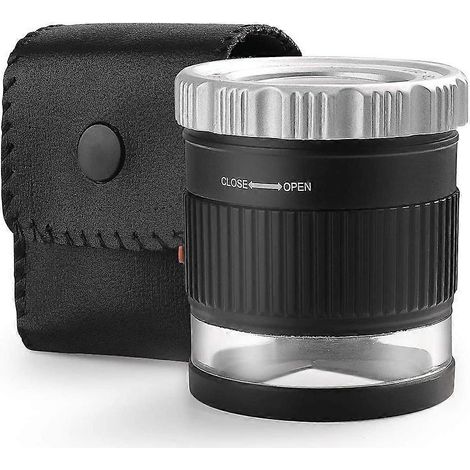 Loupe loupe 30X, loupe de bureau éclairée à longueur réglable avec 6 lumières pour juifs (1/5)