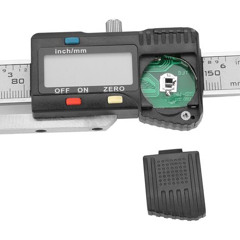 Digitale elektronische Höhenlehre 0-150 mm für Tischkreissägen, Sockel aus Edelstahlguss (1/5)