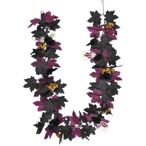 Guirnaldas plegables de hojas de otoño, tallo negro, - Estilo 2