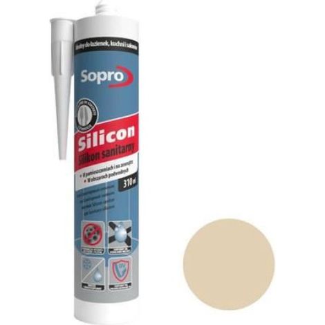 Silicone Sanitaire - 310 ml - Beige Bahama - Pour Jointoiement Salle De Bain Et Cuisine - 1 Unité (1/3)