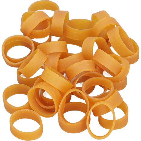 120 Stück weiche und strapazierfähige Gummibänder, Industriegummi 10 mm breit, Umfang 80 mm (1/5)