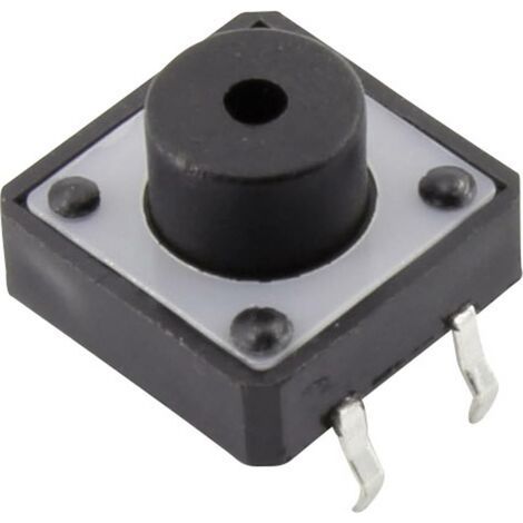 TRU COMPONENTS YST-1103B Bouton-poussoir 12 V/DC 0.05 A 1 x Off/(On) à rappel (L x l) 12 mm x 12 mm 1 pc(s) S807591 (1/2)