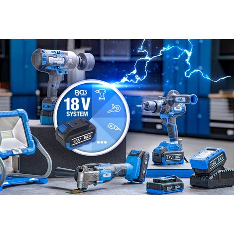 BGS Lijadora excéntrica a batería sin escobillas 18 V con batería y cargador rápido - 7394 (1/5)
