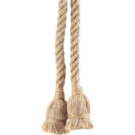 Vintage Hanfseil-Pendelleuchten, Lampenfassung für Raumdekoration, 85-265V (4 m, 2 Leuchten) (1/5)