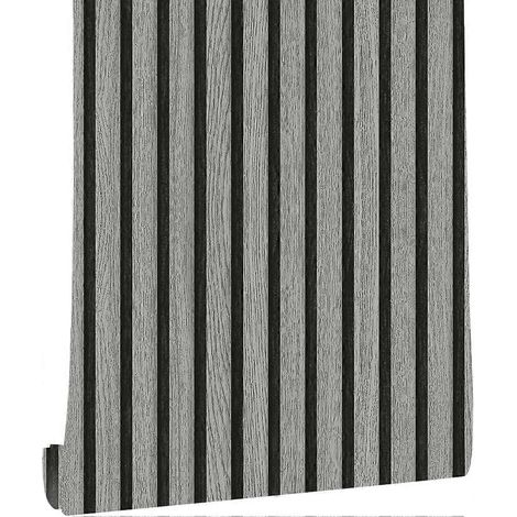 Papier peint autocollant imitation bois à rayures vinyle PVC 44 x 600 cm (1/5)