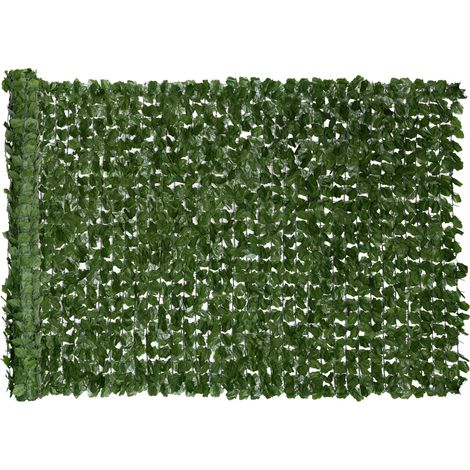 Haie Artificielle Brise-Vue Rouleau 3m x 1.5m Vert Foncé Anti-UV Feuillage Réaliste pour Décoration Extérieur (1/5)