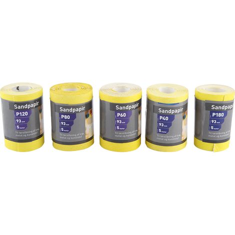5pcs Sand Paper Roll Manual Hand Tear Sandpaper 40/60/80/120/180 Abrasive Paper (1/5)