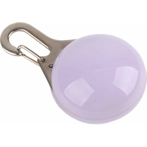 Pendentif lumineux LED pour animaux de compagnie, 3 modes d'éclairage, lumière d'avertissement de sécurité nocturne, collier à clipser (blanc laiteux) (1/5)