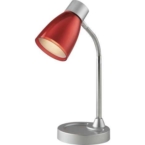 lampada da tavolo "arkimede" in metallo rosso, 40w (1/4)