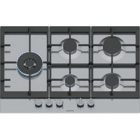 Placa de gas de 75 cm con 5 quemadores, 12500 W, acero inoxidable - EC7A5SI90 - Siemens -