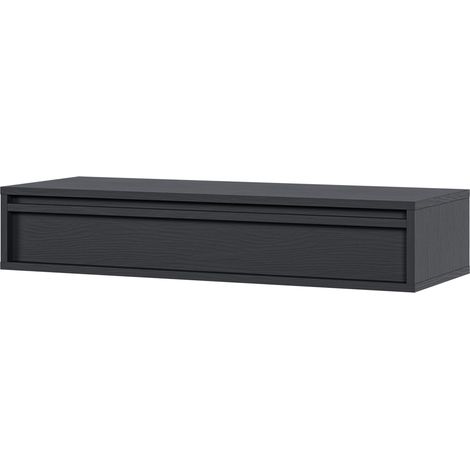 Selsey EVO - Consola - 90 cm - con cajón - suspendida - negro