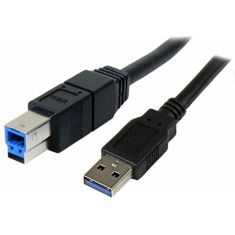 Cavo USB A con USB B Startech USB3SAB3MBK 3 m Nero (1/3)