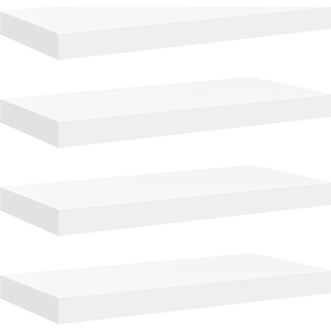Maison Exclusive - Schwebende Wandregale 4 Stk. Weiß 50x23x3,8cm (1/5)