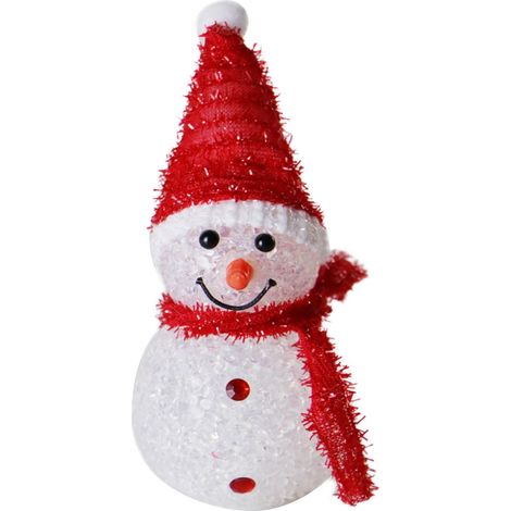 Glowing Snowman - LED Night Light - Christmas Decoration - Indoor Holiday Ornament - 1 Piece (1/5)