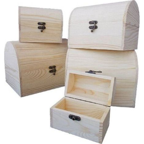 Set 5 Boîtes En Bois Coffre à Bagages