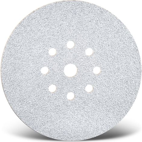 MENZER White Klett-Schleifscheiben, 225 mm, 9-Loch, f. Trockenbauschleifer, Normalkorund (25 Stk.) K400