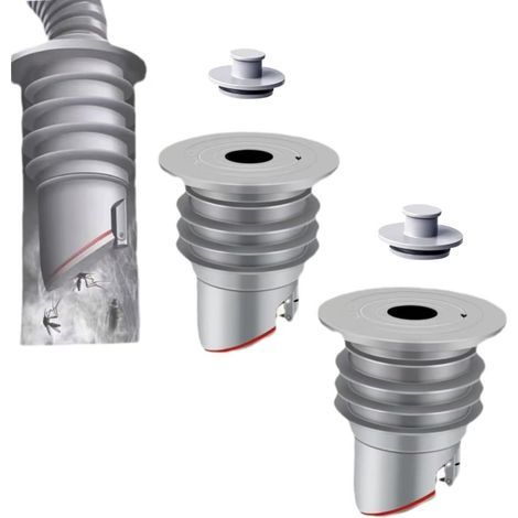 Kit de drainage universel 45-50 mm - Désodorisant pour siphon de sol (2 pièces) (1/5)