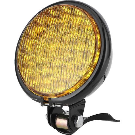 LED-Scheinwerfer mit Fern- und Abblendlicht, gelber Linse, wasserdicht, universell für 12-V-Motorräder