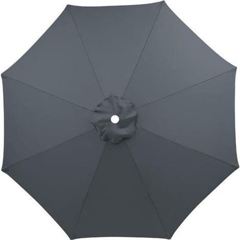 Toile de rechange pour parasol déporté 3 m, baleines 6/8, pour jardin, plage, protection UV, gris 8 brins