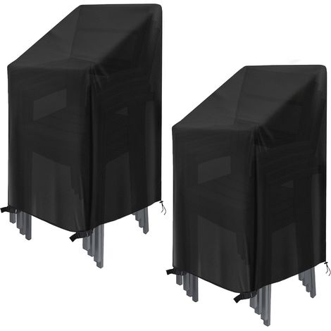 MINKUROW Funda Para Silla Apilable De 2 Partes, 75x75x120cm Funda Para Silla De Jardín, Funda Para Silla Resistente A La Intemperie, Funda Para Silla De Jardín, Lona Oxford Impermeable Para Sillas Api (1/5)