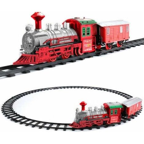 Decorazione Natale Treno 35 cm Natalizio su Binario 70 cm (1/5)