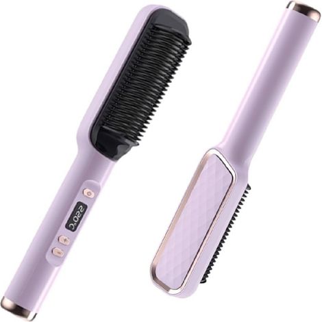 Lisseur Cheveux - Technologie Ions Négatifs Et Revêtement Céramique - Pour Boucles Et Lissage - Température 140-220°C - 1 Pièce (1/5)