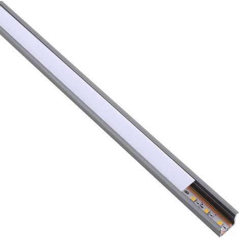 Perfil de aluminio LED LUX SMD2025, DC12V, 8W, 100cm, Blanco frío (1/4)