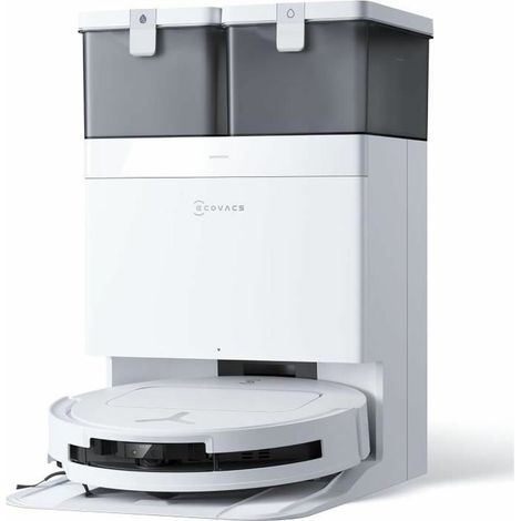 ECOVACS DEEBOT T50 OMNI Robot Aspirapolvere Lavapavimenti, (Migliorato da T30 PRO), 15000 Pa, Spazzola Laterale Estensibile e Lavapavimenti, lavaggio con acqua calda a 75 ℃, Ultrasottile 81 mm, Bianco (1/5)
