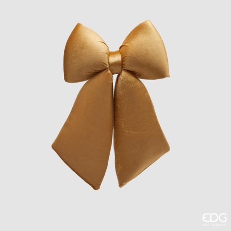 EDG Enzo De Gasperi Fiocco Natale Velluto H 38 Cm L 27 Cm Oro (1/5)