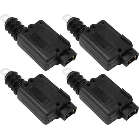 Moteur de centralisation pour portes et coffre – Lot de 4 actionneurs universels compatibles Clio 2, Duster, Logan, Sandero, Mégane, Scénic, Twingo