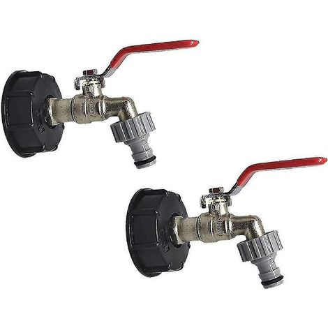 Robinet pour réservoir de 1000 l, robinet pour collecteur d'eau de pluie IBC, adaptateur de robinet pour réservoir, robinet de vidange (1/5)