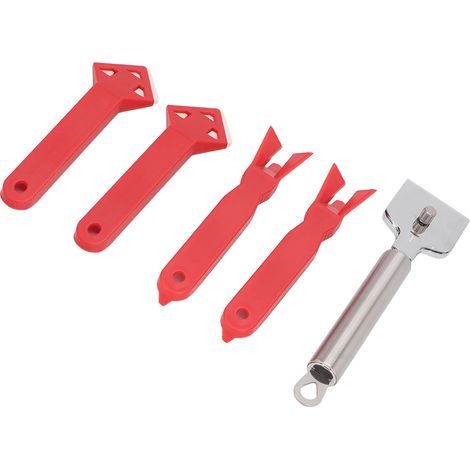 5-teiliges Werkzeugset zum Entfernen von Dichtungsmasse und Fugenmörtel, inklusive Schaber, für Reparaturen und Reinigung (1/5)